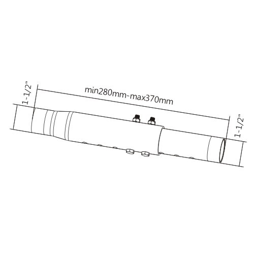 Telescopic Extension Pole for TV Ceiling Mount PLB-CE8-04 Compatible with PLB-CE8 Series TV Ceiling Mount from china(chinese)