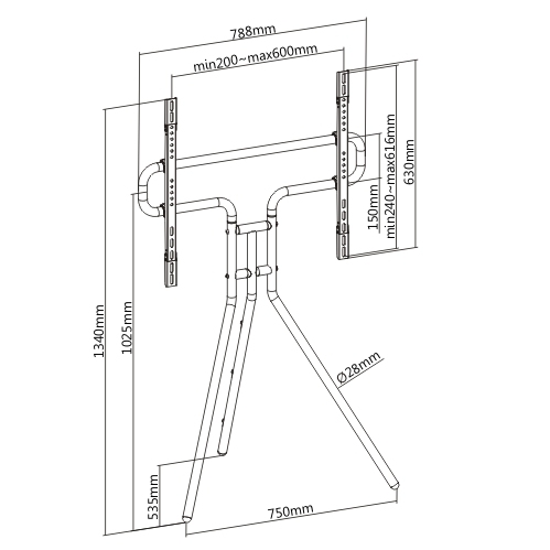 Artistic Steel Studio TV Floor Stand FS15-46F-03 A Lifestyle-Defining Artistic Stand from china(chinese)