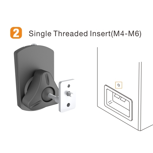 SOPORTE DE PARED PIVOTANTE PARA ALTAVOZ SATÉLITE SB-38 Se adapta a inserto roscado único, inserto roscado dual e inserto de ojo de cerradura from china(chinese)