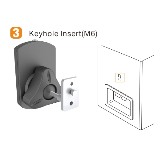 SOPORTE DE PARED PIVOTANTE PARA ALTAVOZ SATÉLITE SB-38 Se adapta a inserto roscado único, inserto roscado dual e inserto de ojo de cerradura from china(chinese)