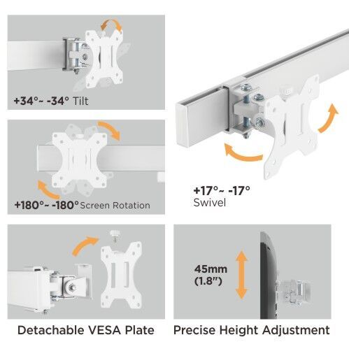 Quad Screens Heavy-Duty Aluminum Monitor Arms LDT38-C04 For Most 17"-32" Monitors from china(chinese)