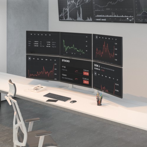 Six Screens Heavy-Duty Aluminum Monitor Arms LDT38-C06 For Most 17"-32" Monitors from china(chinese)