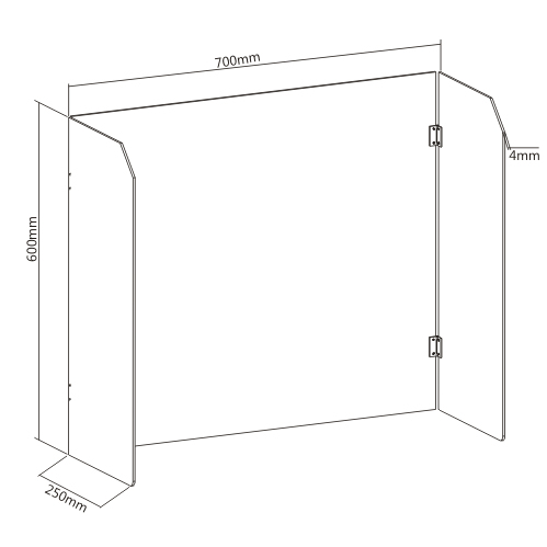 Protector Acrílico Contra Estornudos Totalmente Cerrado AP02-5 Ayudar a Reducir la Propagación de Bacterias y Virus en el Aire from china(chinese)