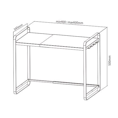 Width-Adjustable Microwave Oven Shelf Unit MB-10 Large Capacity and Easy to Assemble from china(chinese)