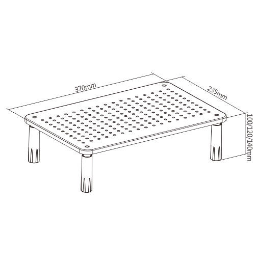 Ventilated Height Adjustable Monitor/Laptop Stand STB-086 Ideal for laptops and 13” to 32” monitors. from china(chinese)