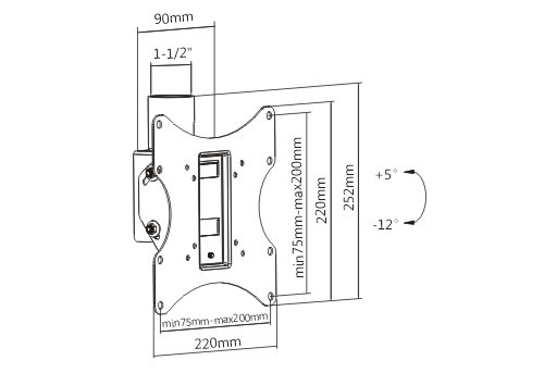 23"-42" TV Ceiling Mount VESA Panel PLB-CE8-0622 Compatible with PLB-CE8 Series TV Ceiling Mount from china(chinese)