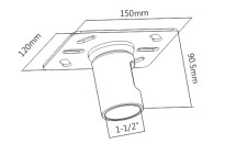 Flat Ceiling Plate for TV Ceiling Mount