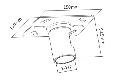 Flat Ceiling Plate for TV Ceiling Mount PLB-CE8-01 Compatible with PLB-CE8 Series TV Ceiling Mount from china(chinese)