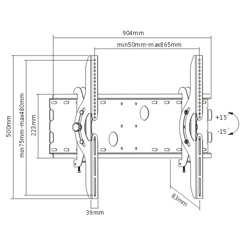 Classic Heavy-duty Tilting Curved & Flat Panel TV Wall Mount PLB-2L For most 37''-70" curved & flat panel TVs from china(chinese)