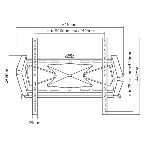 Anti-theft Heavy-duty Low Profile Wall Mount LP29-44F For most 32''-55” LED, LCD flat panel TVs from china(chinese)