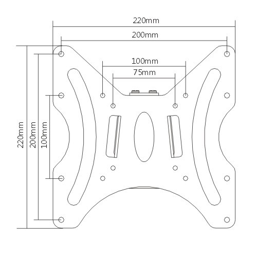 エコノミースーパースリム固定式壁掛け金具 LCD-203L ほとんどの23"~42"LED/LCDフラットパネルテレビ用 from china(chinese)