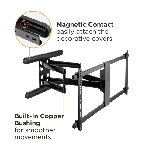 Premium Aluminum Full-Motion TV Wall Mount LPA70-486 For most 43"-90" Flat Panel TVs  from china(chinese)