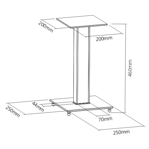 18" Aluminum, Glass & Wood Bookshelf speaker stands BS-03S For bookshelf/center-channel speakers from china(chinese)