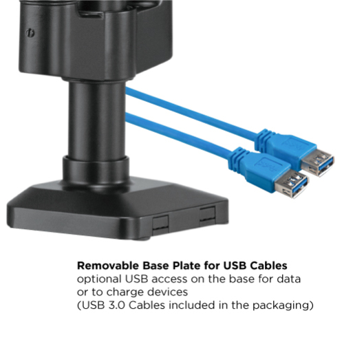 Dual Monitors Pole Mounted Premium Aluminum Spring-Assisted Monitor Arm with 3.0 USB Cables Included LDT53-C024UP For most 17"-32" Monitors from china(chinese)