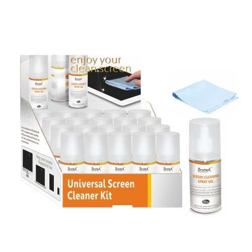 2-In-1 Screen Cleaner Kit - 150mL (20 Bottles Pack) SC-D01 Great for all kinds of LCD/LED displays including smartphones, tablets, laptops, TVs and other consumer electronic devices from china(chinese)
