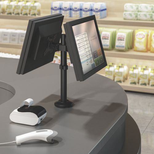 Articulating Pole Mount Single Dual Monitors Mount LDT40-G02 Fit Most 17”-32” Monitors from china(chinese)