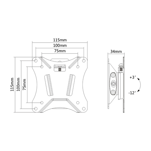 Compact Slim Tilt TV Wall Mount KM21-11T For most 13''-27'' LED, LCD flat panel TVs from china(chinese)