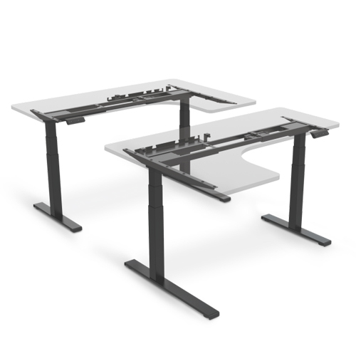2-leg L-shaped Dual Motor Sit-Stand Desk M07-23DL Left or Right - Made Easy! from china(chinese)