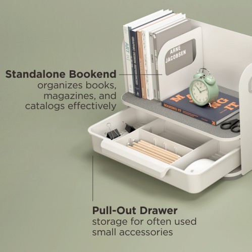 Desktop Organizer with Wireless Charging DA04-2 Reclaim Desk Space with Improved Productivity from china(chinese)