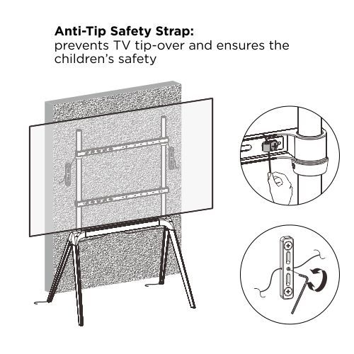 Steel Studio TV Floor Stand FS14-46F-01 For most 65”-86” TVs up to 60kg/132lbs from china(chinese)