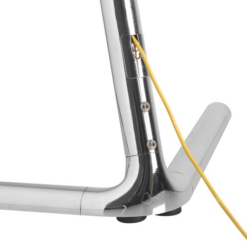 Modernist Linear Chrome Plated Studio TV Floor Stand with V-Base FS17-46F-01 Bring Aesthetics to Any Viewing Area from china(chinese)