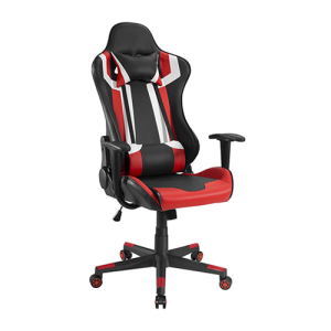 PU Leather Gaming Chair with Headrest and Lumbar Support