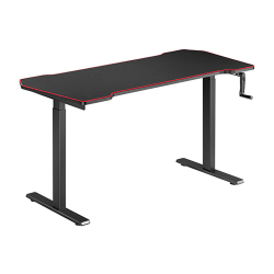 Economical Manually Adjustable Desk with Desk Mat & 2-Piece Partitioned Table Top (1400×670mm)