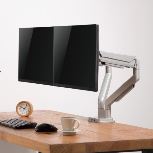 Dual Monitors Performance Gas Spring Aluminum Monitor Arm with USB LDT34-C024U For Most 17"-32" Monitors from china(chinese)