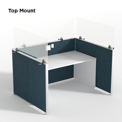 Aluminum Top Mount Desktop Panel Clamps