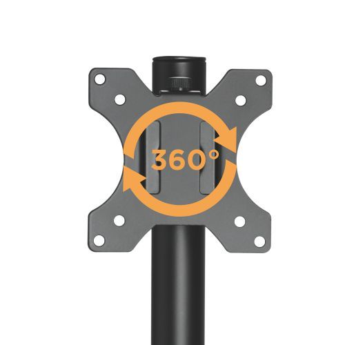 Articulating Pole Mount Single Monitor Stand LDT40-T01 Fit Most 17”-32” Monitors from china(chinese)