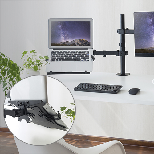 Steel Laptop Holder NBH-2 For most desk mounts with standard 75x75/100x100 VESA plate from china(chinese)