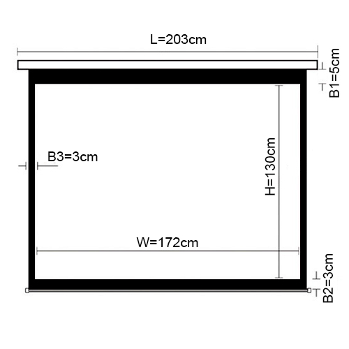 Economy/Budget Electric Projection Screen-86’’ /4:3 PEAC86 For education, commercial presentations or residential home cinema from china(chinese)