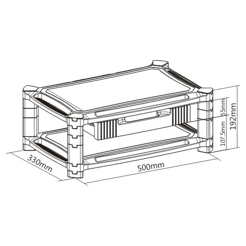 引き出しと棚付きモジュラー多機能スマートスタンド(ラージ表面) AMS-3L ほとんどの13''~32''モニター、ノートパソコン、プリンター、およびその他のオフィス機器に対応 from china(chinese)