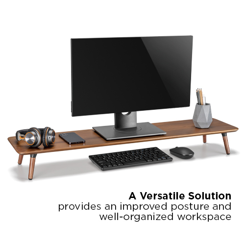 Wooden Monitor/Laptop Risers With Angled Feet(1000x240x120mm) STB-163 Brings Beauty and Elegance to Your Desktop from china(chinese)
