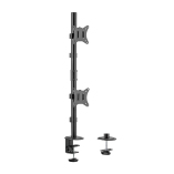 Vertical Dual-Monitor Steel Articulating Monitor Mount