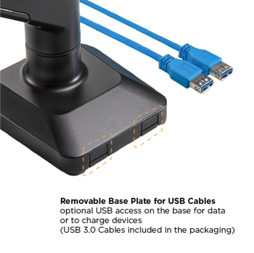 Single Monitor Pole Mounted Premium Aluminum Spring-Assisted Monitor Arm with 3.0 USB Cables Included LDT53-C012UP For most 17"-32" Monitors from china(chinese)