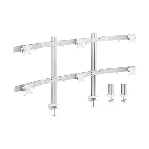 Six Screens Heavy-Duty Aluminum Monitor Arms LDT38-C06 For Most 17"-32" Monitors from china(chinese)