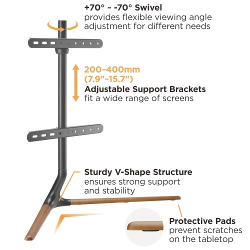 45"-65"テレビ用のモダンなリニア卓上テレビスタンド FS34-44F-01 空間全体を照らすテレビスタンド。 from china(chinese)