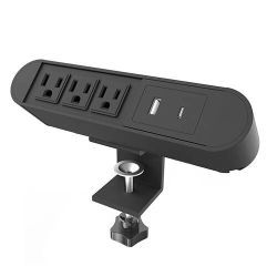3-Outlet Aluminum Power Strip with USB type-A & C ports 
