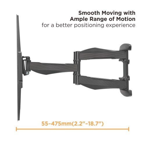 スタイリッシュなフルモーションテレビ壁掛け金具 LPA75-466 45kg/99lbsまでのほとんどの37"-80"テレビ用 from china(chinese)