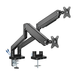 Dual Monitor Heavy-Duty Spring-Assisted Monitor Arm with USB Ports