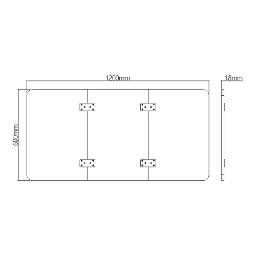 1200x600mm 3-Piece Partitioned Wood Style Table Top TP12060R-3P Perfect for use with Sit-Stand Desk and other Desk Frames from china(chinese)