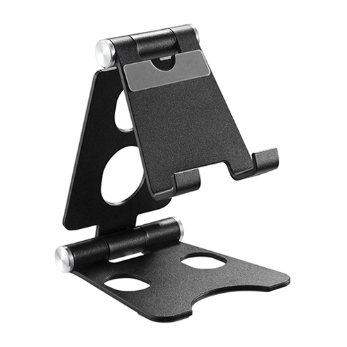 Portable Aluminum Cell Phone Stand with Dual Adjustable Panels PHS02-2S Compatible with Smartphones below 6.5" from china(chinese)