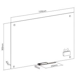 Magnetic Glass Wall-Mounted White Board Panel (Large Panel)