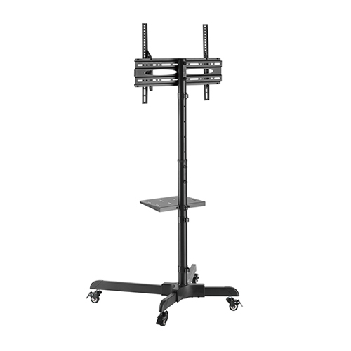 Low Cost Height-Adjustable Steel TV Cart Supplier and Manufacturer- LUMI