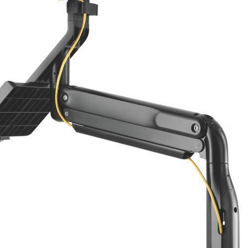 Gas Spring Floating Sit-Stand Desk Converter with Single Monitor Mount  DWS21-C01 For 17"~32" Monitors from china(chinese)