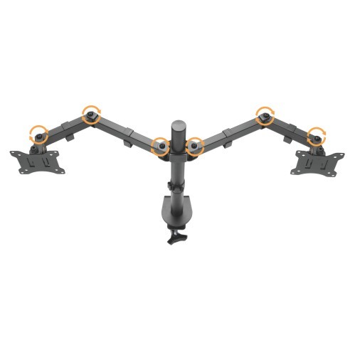 Dual Monitors Economical Steel Articulating Monitor Arm LDT42-C024 For Most 17"-32" Monitors from china(chinese)
