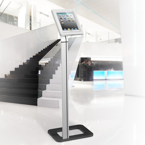 Anti-theft Tablet Kiosk Floor Stand with Aluminum Base PAD15-01 For Most 9.7”-10.1” Tablets from china(chinese)