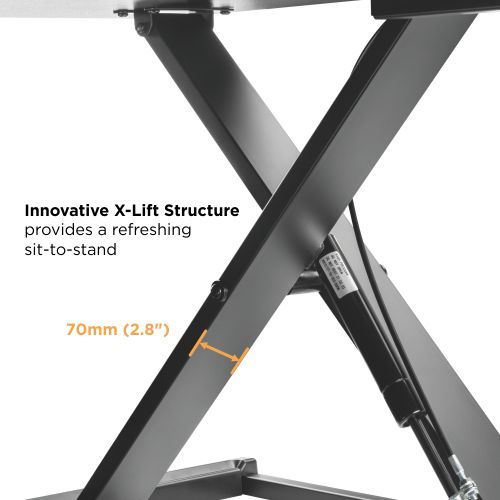 キーボードトレイ付きガススプリング式昇降デスクコンバーター(MDFボード表面) DWS34-02N 予算にやさしくスタイリッシュ from china(chinese)