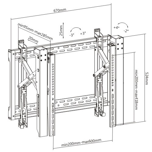 Pop-out Landscape Video Wall Mount LVW06-46T For most 45"-70" LED, LCD flat panel TVs from china(chinese)